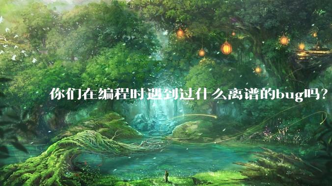 你们在编程时遇到过什么离谱的bug吗?