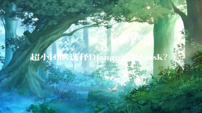 超小团队选择Django还是Flask?
